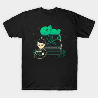 Cute Cthulhu and Lovecraft on House T-Shirt